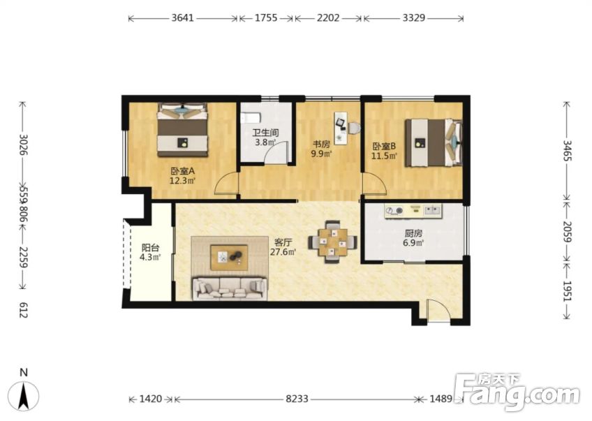 大学城龙湖u城天街九组团精装三房近地铁天街