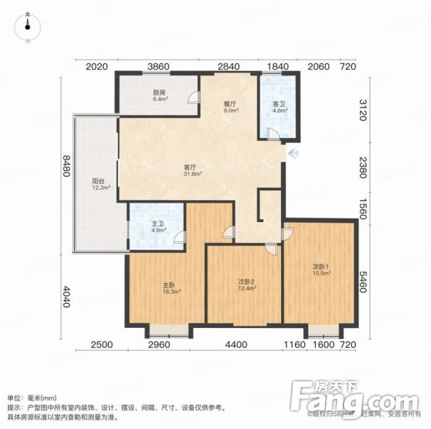 扬州阳光美第户型图图片