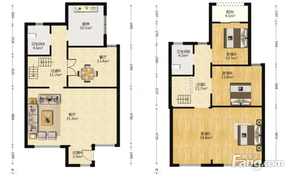 绿地香颂380万4室2厅3卫毛坯居住上学不二选择