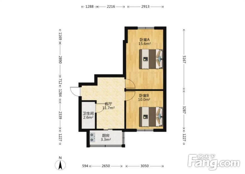 2楼 南北通透2室 一次性付款 诚意出售,天津红桥丁字沽丁字沽十三段