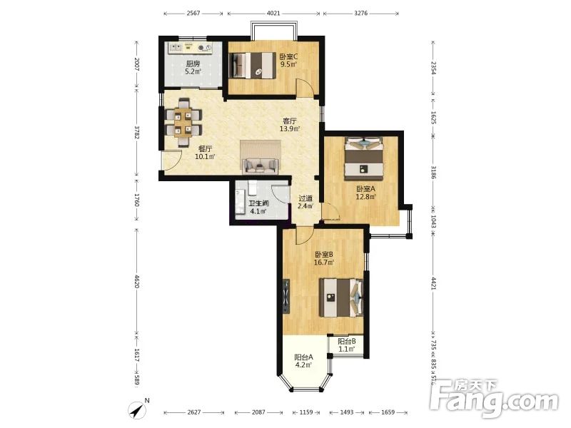 免中介费银行监管有保障珠江峰景2室满⑤唯①景观房