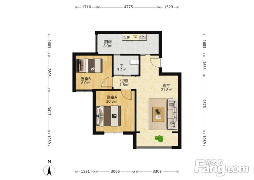 万达精装修两房,近轻轨,近万达 天台岗,重庆南岸南坪万达广场钰邸二手