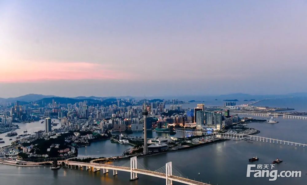 珠澳第1高楼ifc琴澳湾1号俯瞰澳门湾仔横琴两岸三地