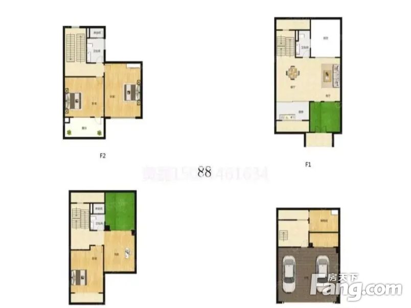 武汉院子 4室2厅3卫 毛坯 195万元 88平米