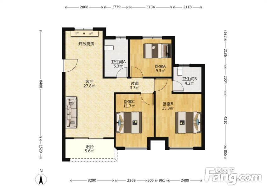 中海珑玺品质中海经典户型边套大三房采光好诚心卖