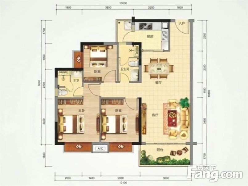 蓝湾半岛全新3房53w急卖付两万直接拎包入住其余按揭