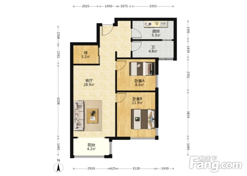 万达广场,小区环境好,房子精装修,楼层好,采光好