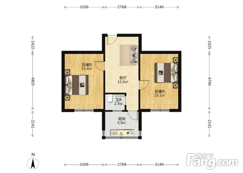 2楼双阳卧采光好价格好谈