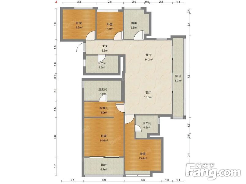 降50万 翠湖香山(玉兰苑) 140平 精装4房2厅 东南向