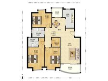 万科翡翠滨江 118平3居 南北向简装修 拎包入住