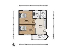 急售,南北2房,客厅朝南带阳台,厨卫朝北全明户型,满五年