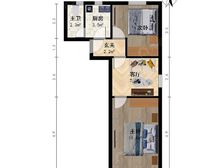 电梯南北2房1厅,厨卫朝北全明户型,花园位置,景观无遮挡
