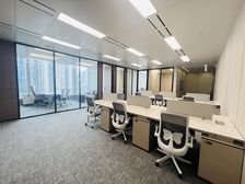 珠江新城环球都会 高层314平精装4间隔可坐25人配家私