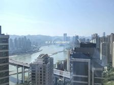 江北嘴看江大平层、一梯一户、视野开阔、横厅套房270°采光