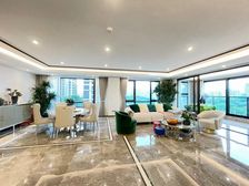 开盘时的样板间,5房4卫精装大平层,270度景观视野