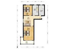 精装修2房1厅 家具家电全送 租金6600元 対口求知 田三