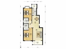 【拥金1】桂荷园 2室2厅 106.4平 1楼带院 南北通透