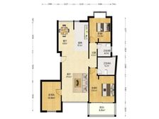 前后无遮挡,送全新豪华装修!地下产权车位!小区花园位置!