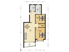 海洲丽园送车位 地铁8和9号口南北2房 2梯2户 上家无税