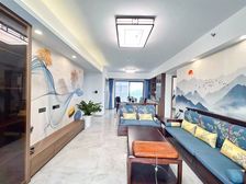 千花岛141平4房南北通透全新中式装修