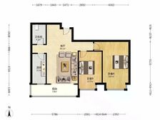 【拥金1】格调春天 2室1厅 102.11平 中楼层 采光好