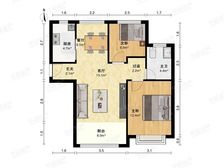 采光充足,小区中心位置,中式风格,主卧朝南