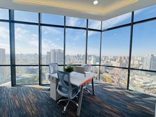 朝外SOHO次顶层|超大落地窗|24H空调|5房间+18工位