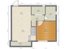 高层朝花园复式3房2河时代 70年产权红本房 民用水电