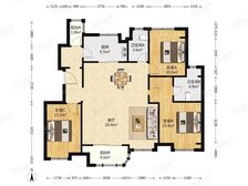 电梯房,小区中心位置,主卧朝南,精装修,采光充足,南北通透