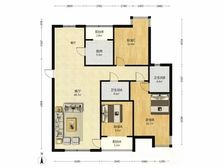 【拥金1】宝龙湾家园 3室2厅 162.06平 南北3室