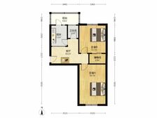 【拥金1】师北里 2室1厅 66.07平 南北通透 3楼