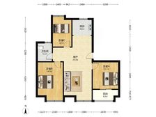 体育馆水韵新苑2015年电梯房106平166万