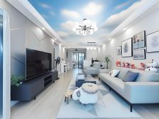 神仙配色!奶白基调蓝天白云顶,我家秒变系网红宅