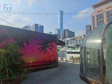 国贸临街门面350平超大观景平台,夜看中国尊适合西餐,烧烤