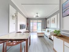 武侯中铁金花国际城装修客厅朝南落地窗