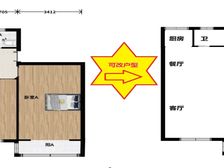 喜鹊1梯3户,双南大2房户型易改户型,近世博源,双地铁口