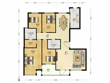 【拥金1】时代奥城 4室2厅 190.2平 南北通透 中楼层