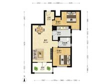 泛海国际悦海园 2室1厅 92.52平