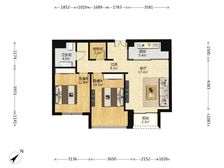 中兴路一号 2室1厅 100.16平