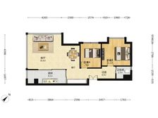 中兴路一号 2室2厅 105.7平