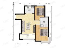 采菊苑居家2房,大C户型,南北通,1梯3户