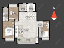 新上,前排无遮万科四季都会 143平3居 南向毛坯 拎包入住