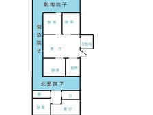 平直+振华,南北大院子带露台,4房老精装!十全街旁泗井巷急售
