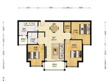 地铁13号线口 品质小区,三开间朝南,采光无遮挡