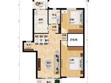 前滩CBD 3年精装1梯2户,近前后滩,板式2房2厅双阳台