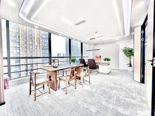 企业接待选址!天府广场超甲!三面采光9隔间双会议室60卡位!