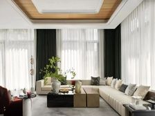 城市独栋别墅,使用面积900平,大花园四周环绕,建面484平