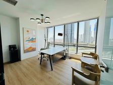 实拍 港湾中心精致办公室 206平米拎包办公 可见即所得