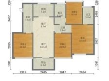 万科幸福誉 地铁14号线何棠下站 中层南向看花园精装四房二卫