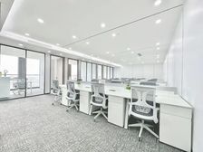 全景落地窗·茶店子300平精装房丨5隔间32卡位·商务艺术风